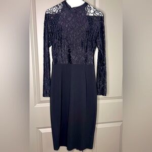 Alluring All-Black dress with lace upper body.